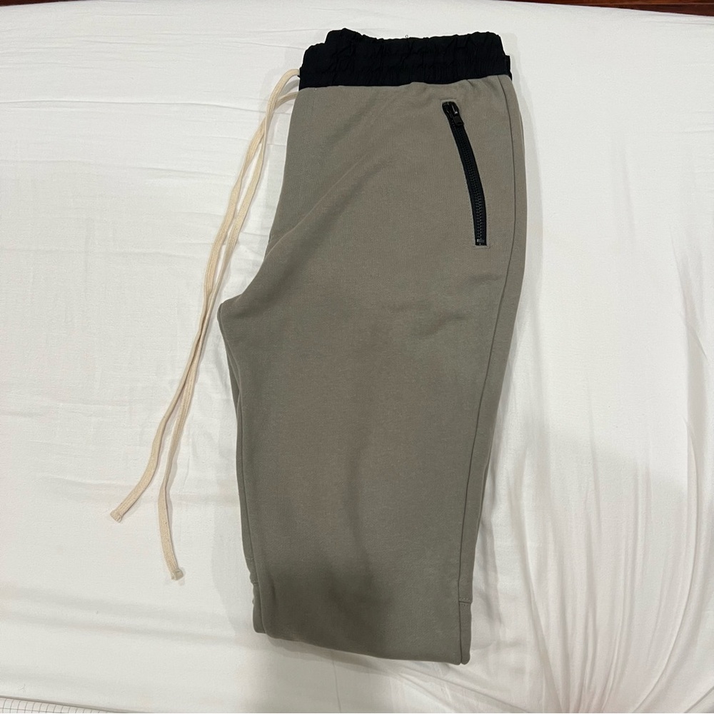 Essentials Gray Joggers with Black Trim